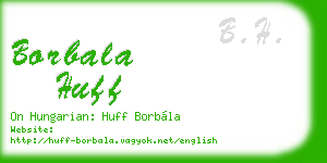 borbala huff business card