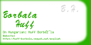 borbala huff business card